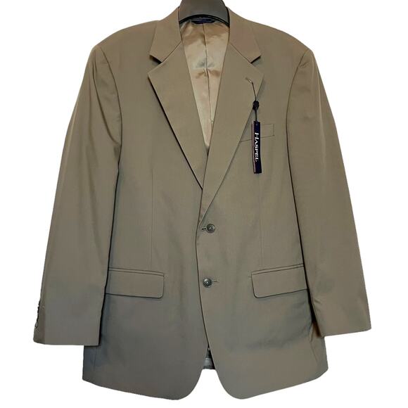 Haspel Olive Poplin Suit Jacket Blazer 40R - Picture 1 of 7